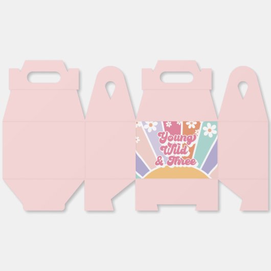 Young Wild Three Retro Sunshine Rainbow Daisy Geschenkschachtel (Ungeklappt)