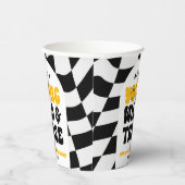 Young Wild & Three Retro Third 3rd Birthday Party Pappbecher (Rechts)