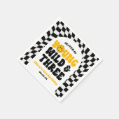 Young Wild & Three Retro Third 3rd Birthday Party Serviette (Ecke)