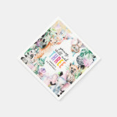 Young Wild & Three Safari Animals 3. Geburtstag Serviette (Ecke)