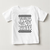 Young Wild & Three T-Shirt | Retro Racing Birthday (Vorderseite)