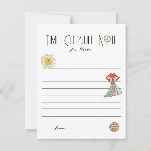 Young, Wild & Three | Time Capsule Note | Boho Mitteilungskarte (Vorderseite)