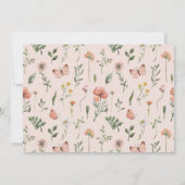 Young Wild & Three Wildblume 3. Geburtstag Einladu Einladung (Rückseite)