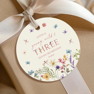 Young Wild & Three Wildflower 3. Geburtstagsfeier Geschenkanhänger