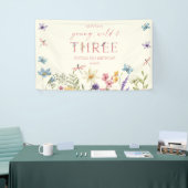 Young Wild & Three Wildflower 3rd Birthday Party Banner (Messeveranstaltung)
