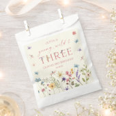 Young Wild & Three Wildflower 3rd Birthday Party Geschenktütchen (Ausgeschnitten)
