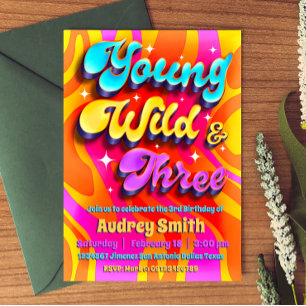 Young Wild und Drei - Groovy  Einladung