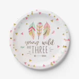 Young Wild und drei Paper Tellers Pink Gold 3. Pappteller