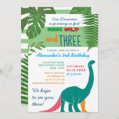 Young Wild und Three 3. Geburtstag Einladung (Vorne/Hinten)