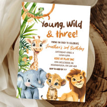 Young Wild und Three Zoo Safari Boy Dritter Geburt
