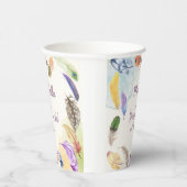 Young Wild und ... Watercolor Boho Feathers Pappbecher (Rechts)