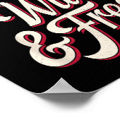 Young Wild Women Motivational Men Kids  Poster (Ecke)