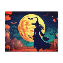 Young Witz Illustration Halloween Postcard