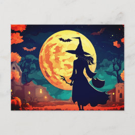 Young Witz Illustration Halloween Postcard Postkarte