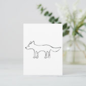 Young Wolf in Schwarz und Weiß Postkarte (Stehend Vorderseite)