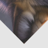 Young wolf Stare Seidenpapier (Detail)