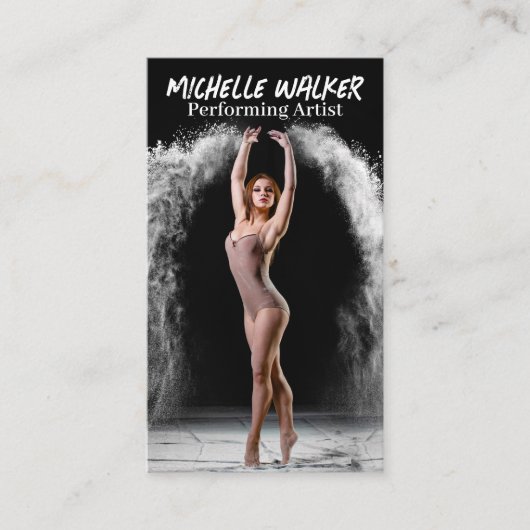 Young Woman Darstellend Dance Visitenkarte (Vorderseite)