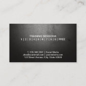 Young Woman Holding Dumbells | QR-Code Visitenkarte (Rückseite)