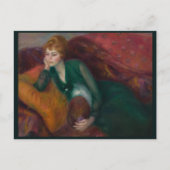 Young Woman in Green, William James Glackens Postkarte (Vorderseite)