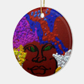 Young Woman in the Flower Mist Keramik Ornament (Links)