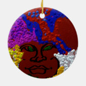 Young Woman in the Flower Mist Keramik Ornament (Hinten)