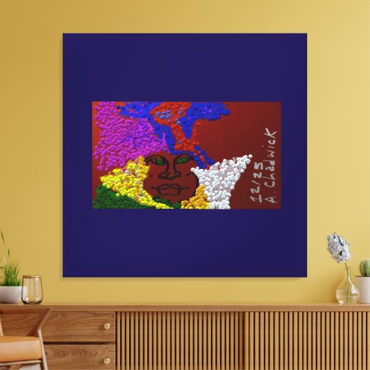 Young Woman in the Flower Mist Leinwanddruck (Insitu (Wohnzimmer))