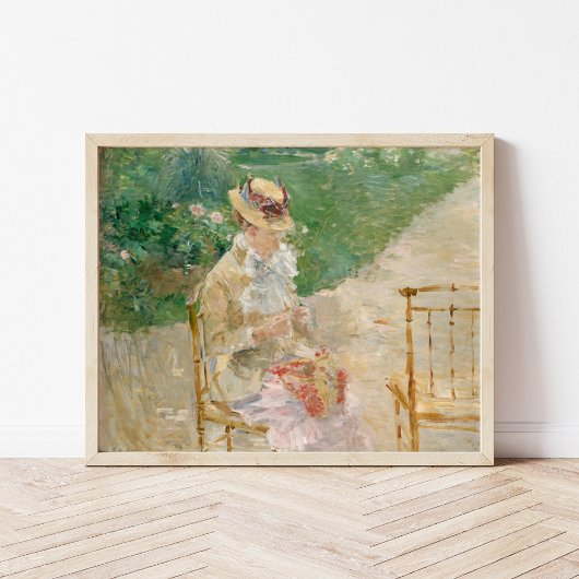 Young Woman Knitting | Berthe Morisot Poster