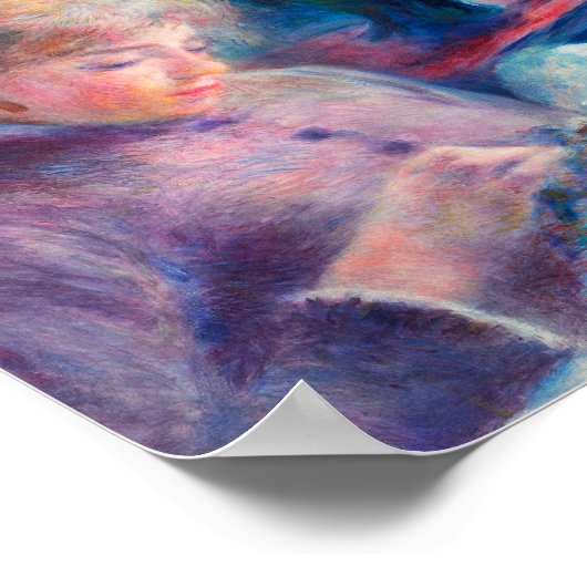 Young Woman Näwing by Pierre-Auguste Renoir Poster (Ecke)