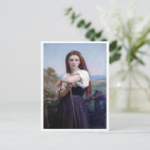 Young Woman Shepherdess, Bouguereau Postkarte (Stehend Vorderseite)