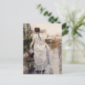Young Woman Watering a Shrub von Berthe Morisot Postkarte (Stehend Vorderseite)