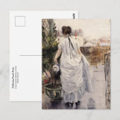 Young Woman Watering a Shrub von Berthe Morisot Postkarte (Vorne/Hinten)