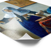 Young Woman with a Water Pitcher by Vermeer Fotodruck (Ecke)