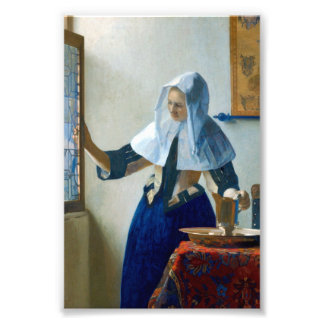 Young Woman with a Water Pitcher by Vermeer Fotodruck