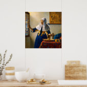 Young Woman with a Water Pitcher by Vermeer Poster (Küche)