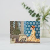 Young Women Reading | Osman Hamdi Bey | Postkarte (Stehend Vorderseite)