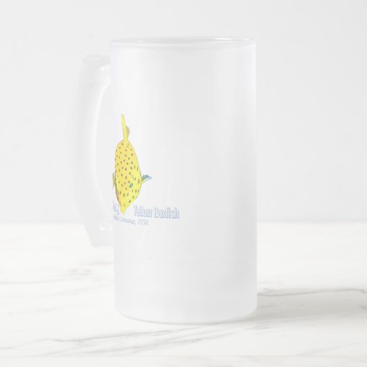 Young Yellow Box Fiah Mattglas Bierglas (Vorderseite Links)