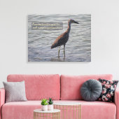 Young Yellow Crowning Heron Inspiration Zitat Leinwanddruck (Insitu (Wohnzimmer))