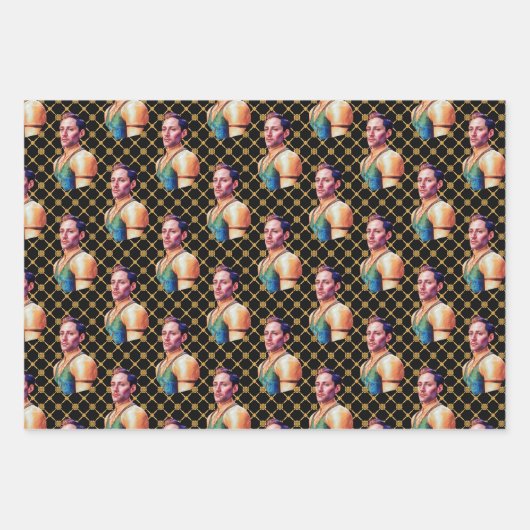 Younger Man Wrapping Paper Geschenkpapier Set (Vorderseite 3)