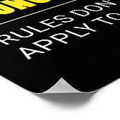 Youngest Child Rules Don't Apply To Me Funny Sibli Poster (Ecke)