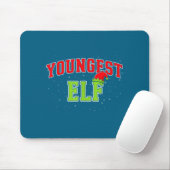 Youngest Elf Christmas Family Matching Group Xmas Mousepad (Mit Mouse)
