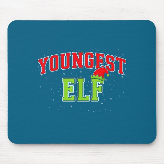 Youngest Elf Christmas Family Matching Group Xmas Mousepad (Vorne)