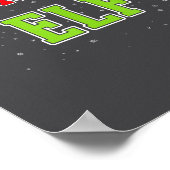 Youngest Elf Christmas Family Matching Group Xmas  Poster (Ecke)