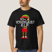 YOUNGEST ELF Familie passend Weihnachten T-Shirt (Vorderseite)
