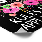 Youngest Sister Shirt Rules Don't Apply To Me Matc Poster (Ecke)