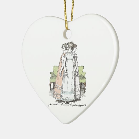 Youngest & Tallest, Jane Austen Pride and Prejudic Keramikornament (Links)