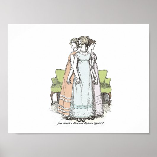 Youngest & Tallest, Jane Austen Pride & Prejudice Poster (Vorne)