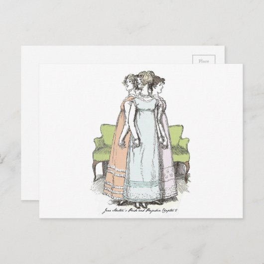 Youngest & Tallest, Jane Austen Pride & Prejudice Postkarte (Vorne/Hinten)