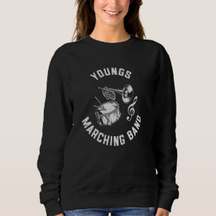 Youngs Marching Band Vintag Classic Music Distorti Sweatshirt