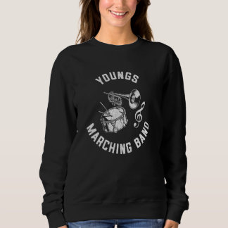 Youngs Marching Band Vintag Classic Music Distorti Sweatshirt