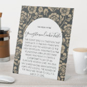 YOUNGSTOWN COOKIE TABLE SIGN WEDING SOCKELSCHILD (In Situ)